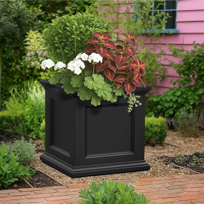 Mayne Fairfield 24-Inch Self Watering Square Planter Box, Weather-Resistant and - Image 9