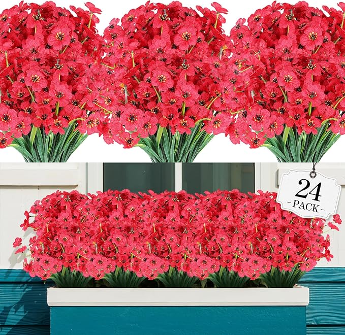 AGIRL 24 Bundles Artificial Flowers by AGIRL