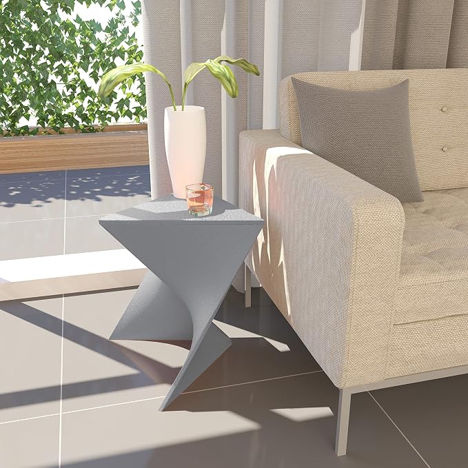 LeisureMod Modern Grey Accent Side Table - Image 2