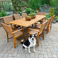 Sophia & William 9-Piece Patio Outdoor Dining Table Chair Set, Rattan Furniture by SophiaWilliam