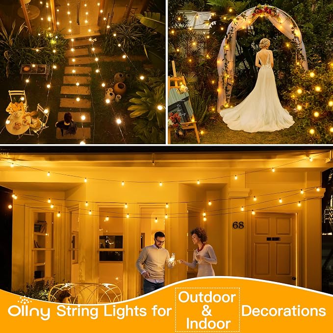 Ollny 25FT Outdoor String Lights, Waterproof Connectable Shatterproof Outside - Image 6