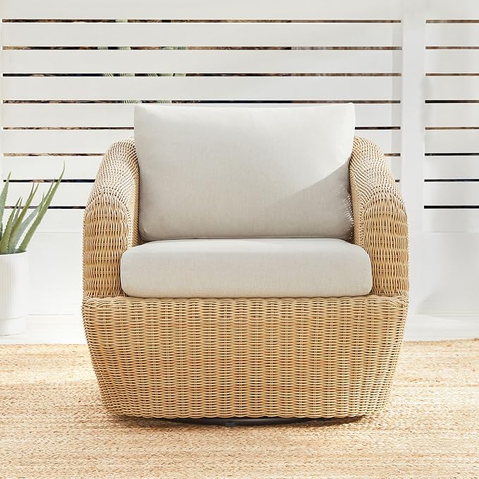 CHITA Patio Wicker 360° Swivel Chair - Image 7