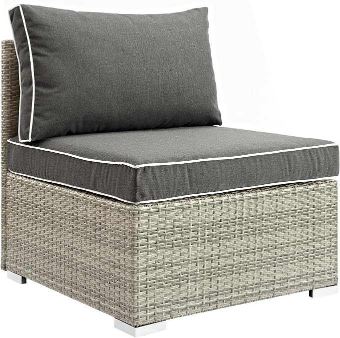 Modway EEI-3016-LGR-CHA-SET Repose 6 Piece Outdoor Patio Sectional Set in Light - Image 2