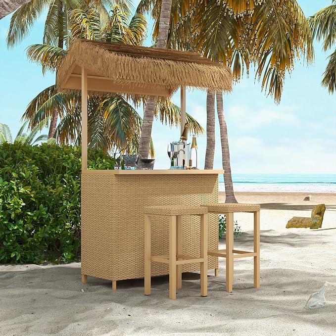 Grand patio Outdoor Tiki Bar Set - Image 2