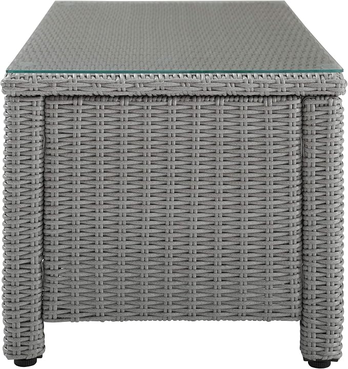 Crosley Furniture Bradenton All Weather Rattan Wicker Outdoor Coffee Table - Image 4
