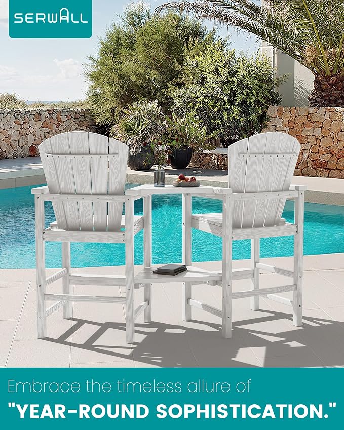 SERWALL Tall Adirondack Chairs Set of 2 - Image 6
