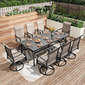 PHI VILLA 9 PCS Patio Dining Set by PHIVILLAThepioneerofcomfortablehouseholdsupplies