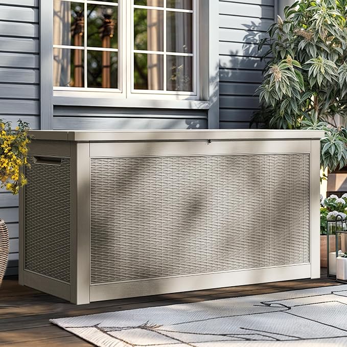 YITAHOME 260 Gallon XXL Large Deck Box, Outdoor Resin Storage Box, Lockable - Image 5