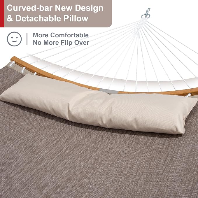 Quick Dry Hammock with Stand Included, Heavy Duty Hammock with 12FT Hammock - Image 4