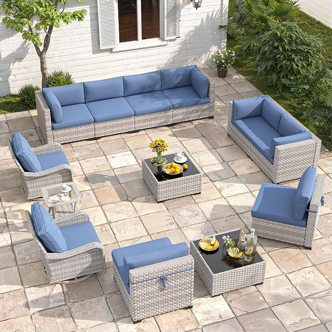 10-Seat Modern Patio Furniture Set by MASIONBACKYARDS