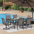 PHI VILLA 7 PCS Outdoor Dining Table and Chairs, Patio Dining Set by PHIVILLAThepioneerofcomfortablehouseholdsupplies