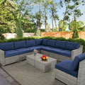HAPPATIO 10 Piece Patio Conversation Set, Patio Furniture Set by HAPPATIO