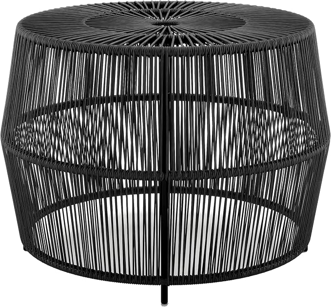 Furniture of America Ysar Boho Rattan Round Coffee Table Outdoor - Image 11