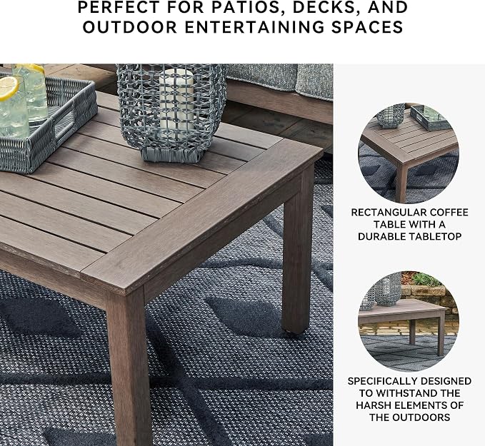 Signature Design by Ashley Hillside Barn Contemporary Weather Resistant Outdoor - Image 5