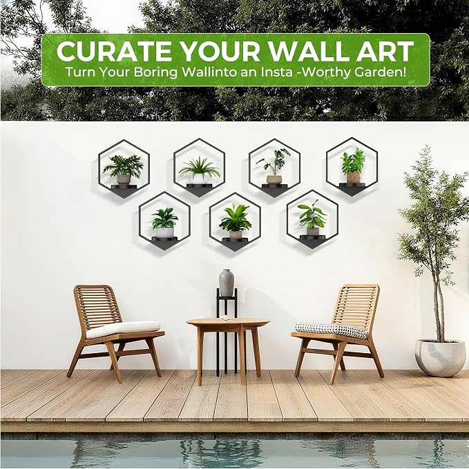 Wall Planters for Indoor Plants 7 Pack, Plant Frames Wall Decor Living Room - Image 5