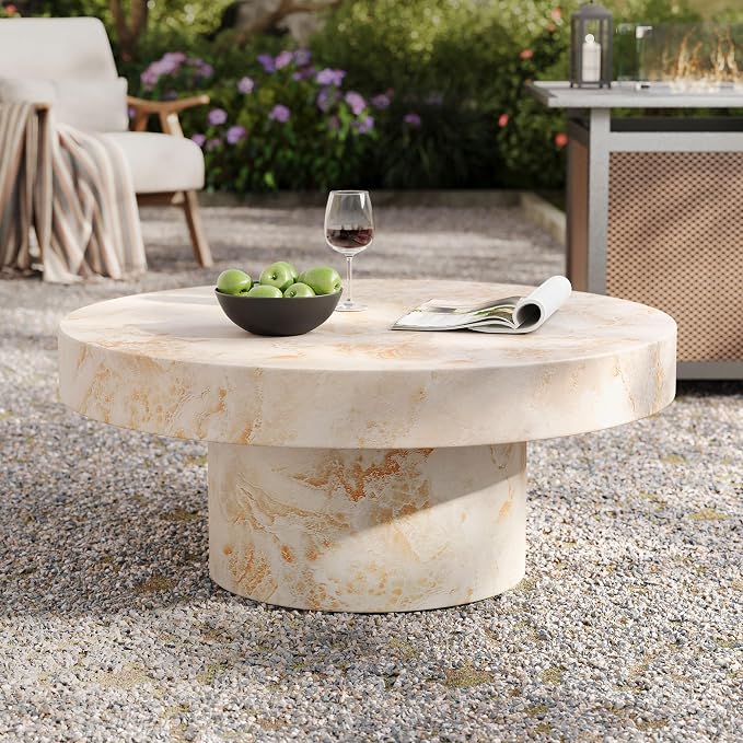 Modway Alora Round Concrete Coffee Table - Image 6