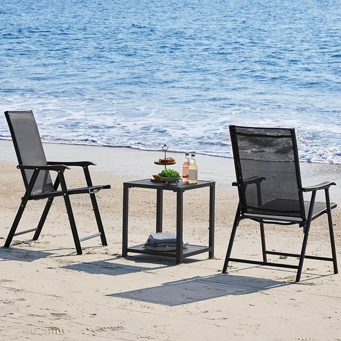 Yaheetech Outdoor Side Table, Metal Outdoor End Table - Image 9