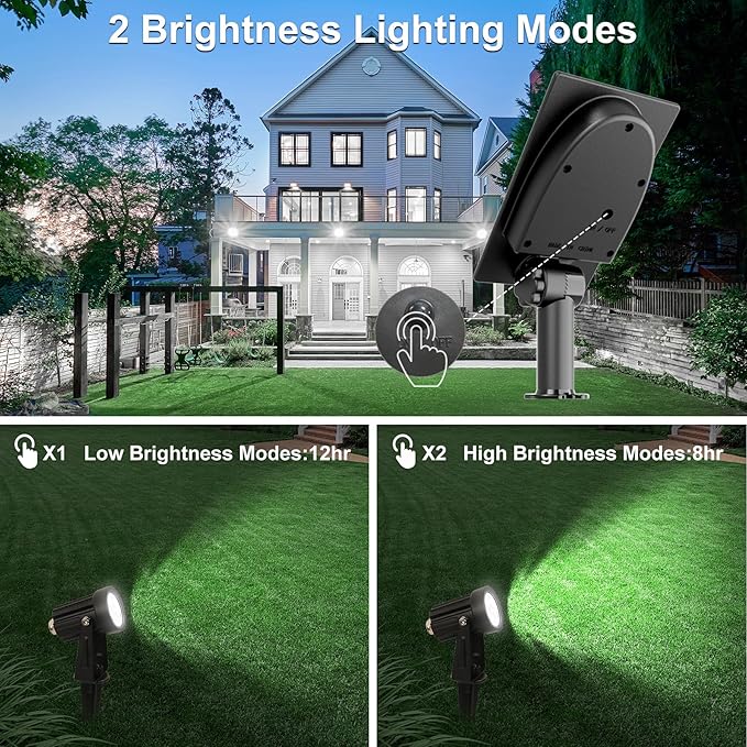 Solar Spot Lights Outdoor, Solar Landscape Spotlights IP65 Waterproof 9.8ft - Image 3