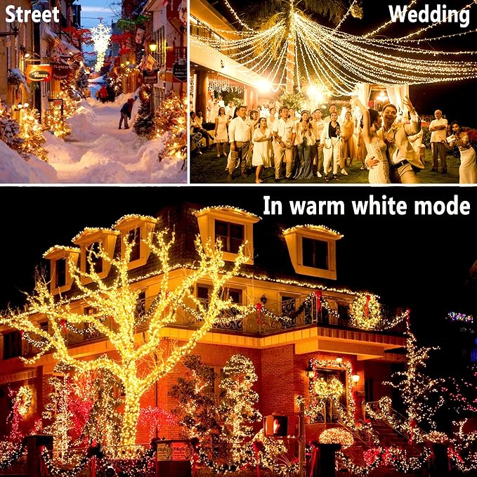 KNONEW 403FT 1000 LED Christmas Lights Color Changing Outdoor String Lights - Image 7