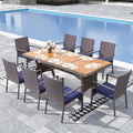 Sophia & William 9 Piece Patio Dining Set, Patio Table and Chairs Set Outdoor by SophiaWilliam