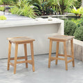 Christopher Knight Home Lily Set of 2 Patio Barstool, Acacia Wood & Woven Rope by ChristopherKnightHome