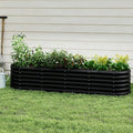 Galvanized Raised Garden Bed, Outdoor Planter Bed, Metal Planter Box by Besebay