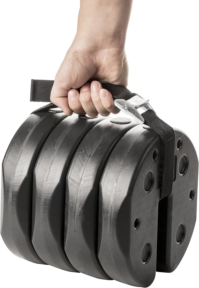 US Weight 40 Pound Canopy Weight Set of 4 and Carry Strap by USWeight