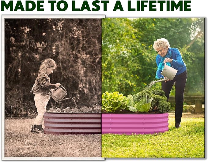 Plant & Plot Galvanized Raised Garden Beds Outdoor // 4×2×1 ft Planter Raised - Image 2