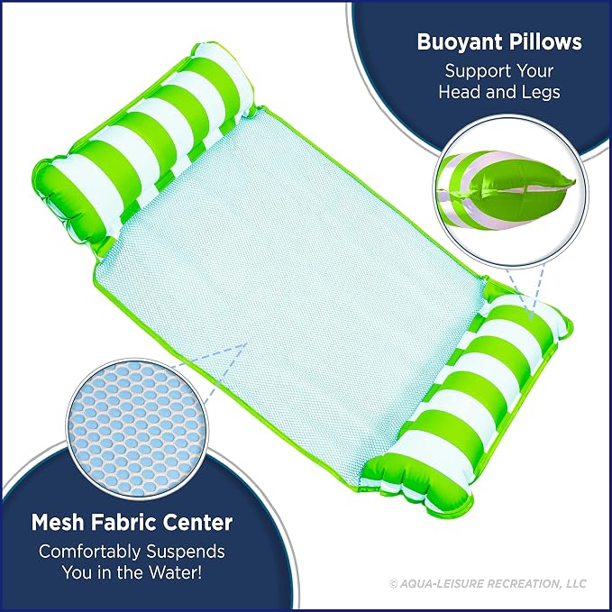 Aqua 4-in-1 Monterey Hammock Pool Float & Water Hammock, Inflatable Pool Floats - Image 3