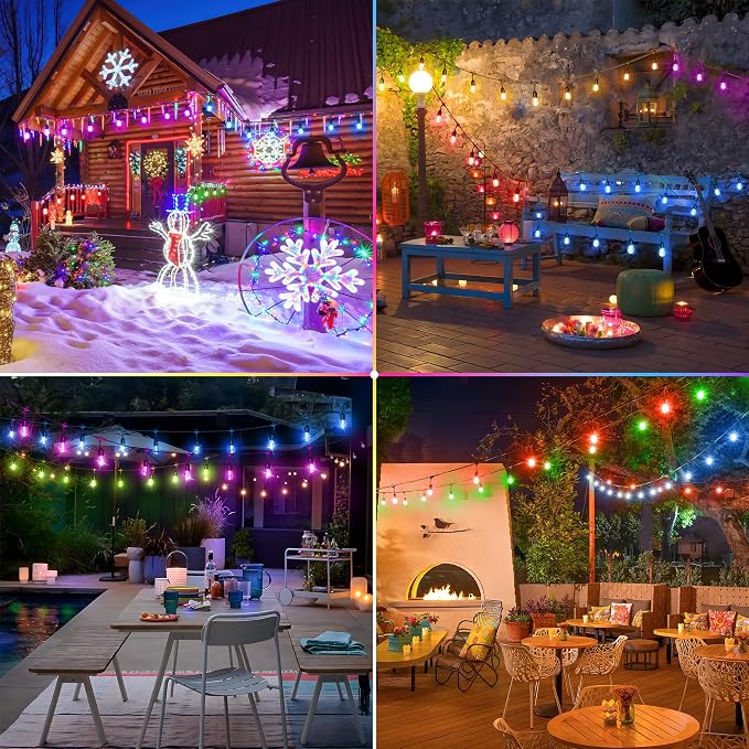 100FT RGB Solar Outdoor String Lights - Image 8