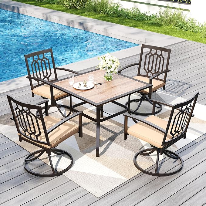 PHI VILLA 5 Pieces Outdoor Dining Set - Image 2