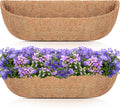 HFHOME 2 Pcs Coco Liners for Planters 24 Inch, Horse Trough Coconut Planter by HFHOME