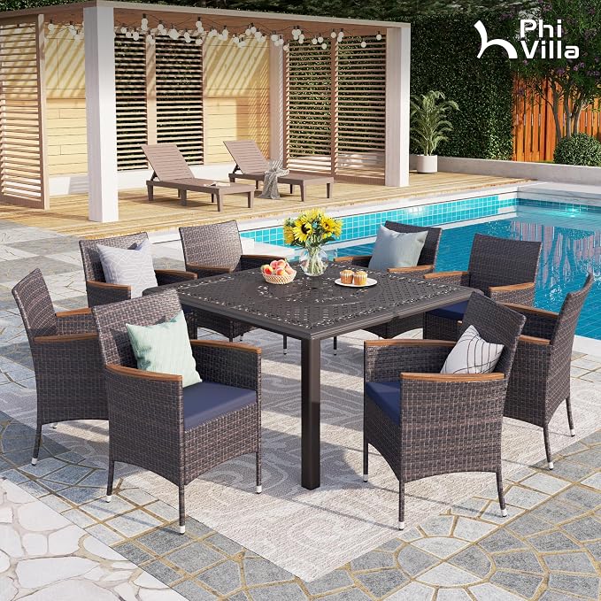 PHI VILLA Aluminum Patio Dining Tables - Image 8