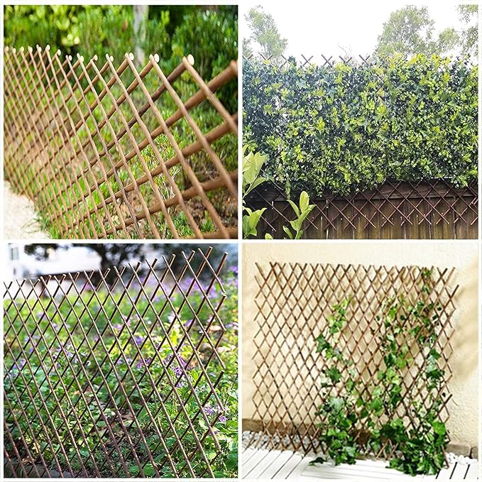 Nature Willow Trellis Expandable Plant Support Plant Climbing Lattices Trellis - Image 2