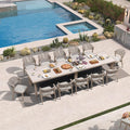 PURPLE LEAF 13-Piece Patio Dining Set Outdoor Furniture Rectangular Table and by PURPLELEAF