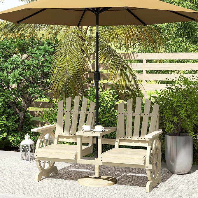 Outsunny Wooden Garden Bench - Image 9