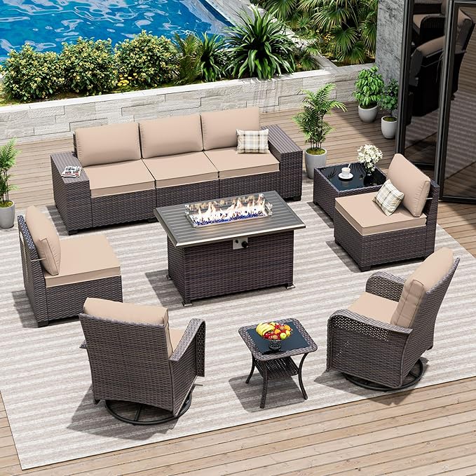 10 Pieces Patio Furniture Set by ASJMR