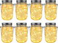 GIGALUMI Solar Mason Jar Lights, 8 Pack 30 Led String Fairy Lights Garden by GIGALUMI