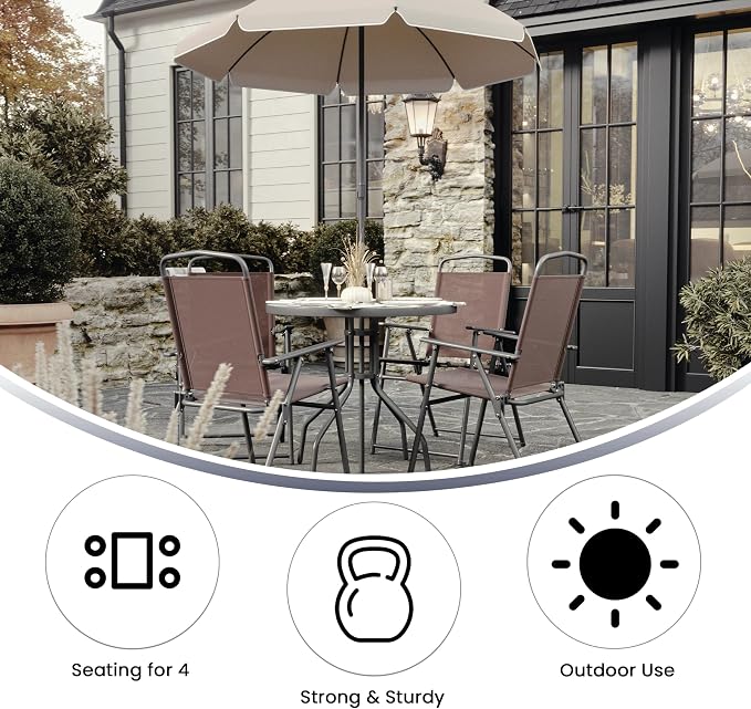 Flash Furniture Nantucket 6-Piece Patio Dining Set - Image 4