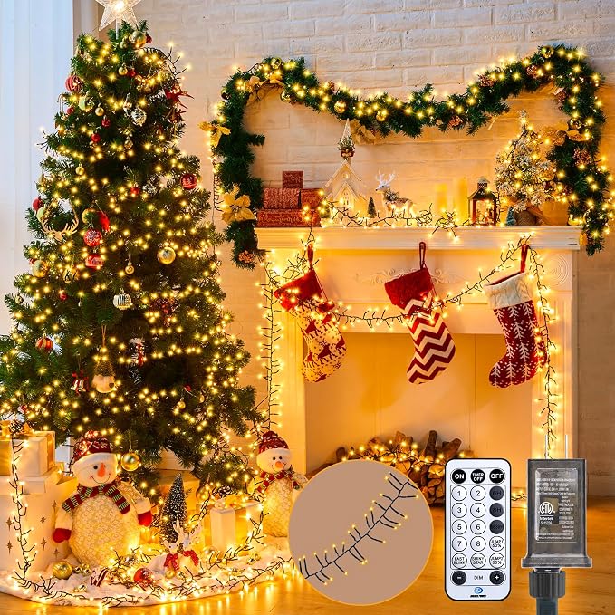 Brightown Christmas Tree Lights Outdoor Cluster Lights by Brightown