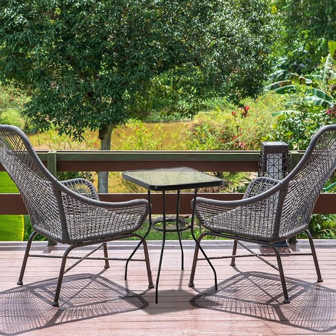 Four Seasons Courtyard Sunny Isles 24 Inch Outdoor Patio Bistro Dining Table - Image 5