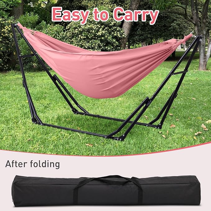 Ainfox Hammock with Foldable Stand, 2 in 1 Hammock and Swinging Chair with - Image 7