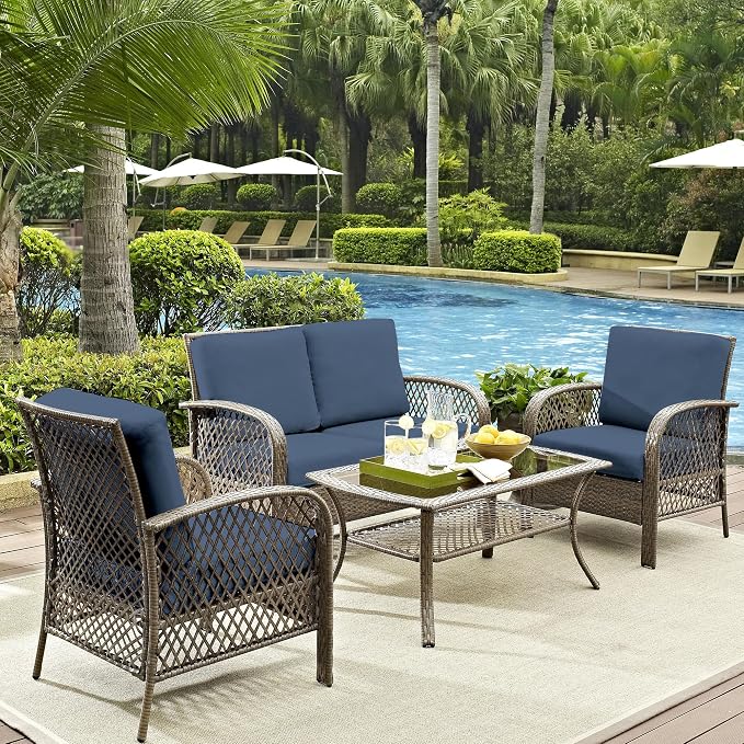 8Pcs Outdoor Cushion Covers, Patio Cushion Covers, Stretch Elastic Slipcovers - Image 6