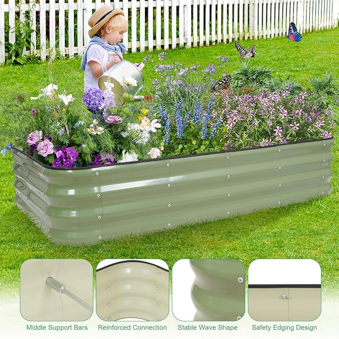 1MORE Raised Garden Bed -5X3X1 Galvanized Planter Box - Image 8