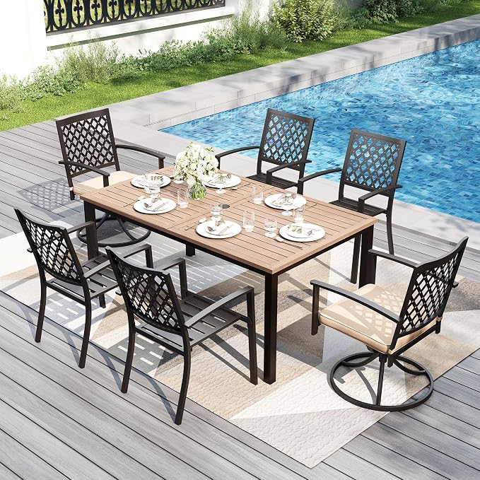PHI VILLA 7 Pieces Outdoor Dining Set - Image 2