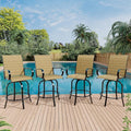 GarveeLife 4 Piece Outdoor Swivel Bar Chairs, Patio High Swivel Bar Stools by GarveeLife