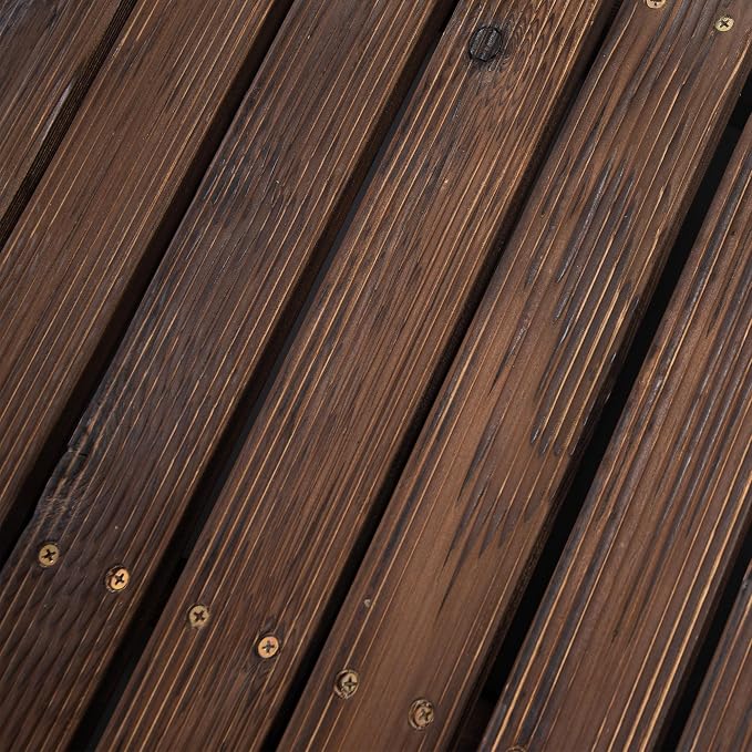Outsunny 7' Wooden Garden Bridge - Image 8