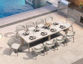 PURPLE LEAF 11 Pieces Outdoor Dining Set Patio Dining Furniture Aluminum Wicker by PURPLELEAF