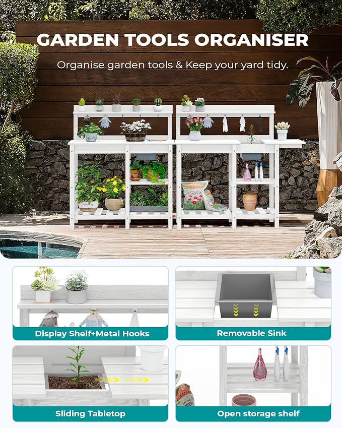SERWALL Outdoor Potting Bench - Image 4