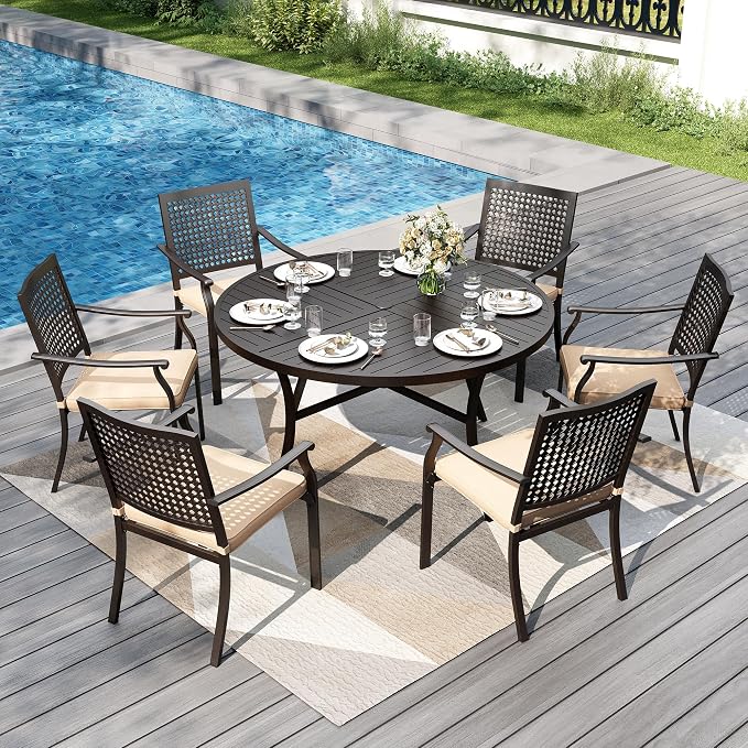 PHI VILLA Outdoor Round Dining Table - Image 6
